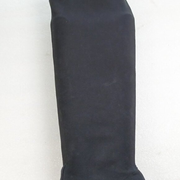 Donald J Pliner Black Stretch Tall Boots Metallic Heel Women's 8.5M 18" Italy VG - Picture 7 of 15